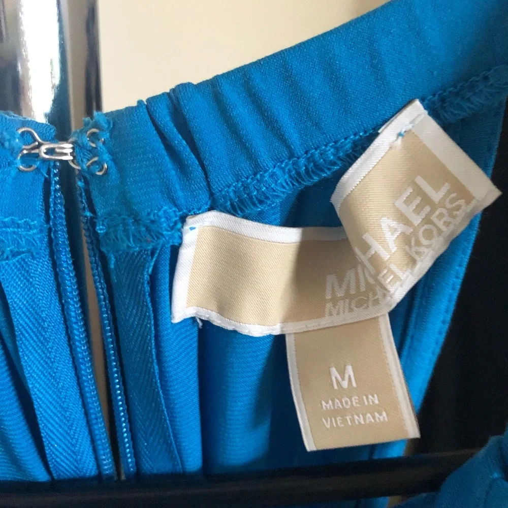 Michael Kors Blue High-Low Dress